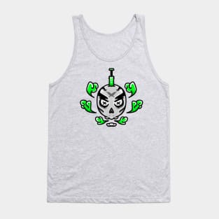 Death Skull Green Smoke Tank Top